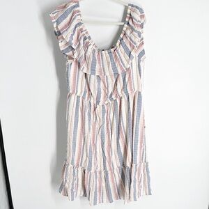 NWT Lane Bryant striped ruffle flowy dress 22/24